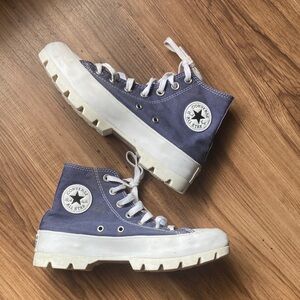 Converse High-Tops in Navy and White